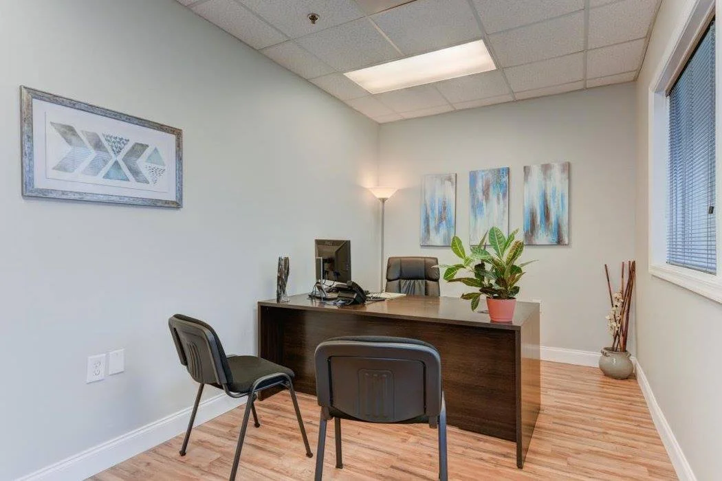 Modern office space with desk at Montco Recovery Center, a detox center in Philadelphia.