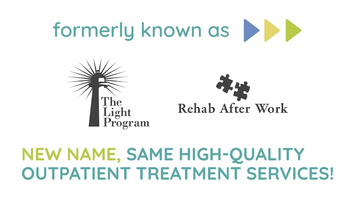 Logo display announcing new name for intensive outpatient program in Philadelphia.